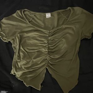 Green crop top, extra small